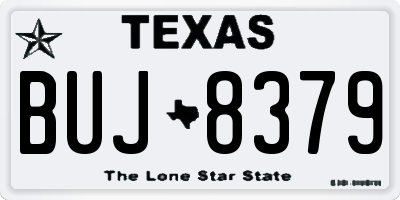TX license plate BUJ8379