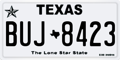TX license plate BUJ8423
