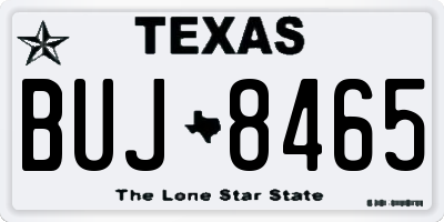 TX license plate BUJ8465