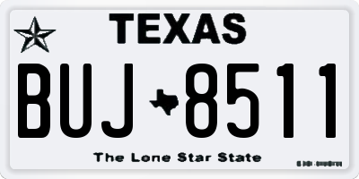 TX license plate BUJ8511