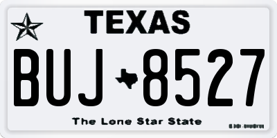 TX license plate BUJ8527