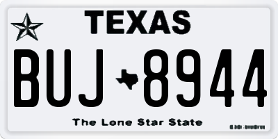 TX license plate BUJ8944