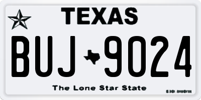 TX license plate BUJ9024