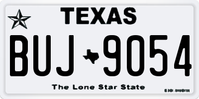 TX license plate BUJ9054