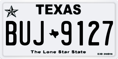 TX license plate BUJ9127