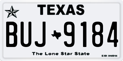 TX license plate BUJ9184