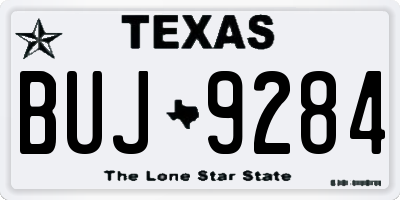 TX license plate BUJ9284