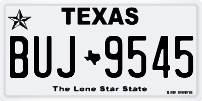 TX license plate BUJ9545