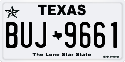 TX license plate BUJ9661