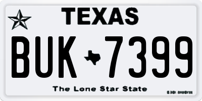 TX license plate BUK7399