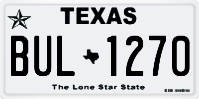 TX license plate BUL1270