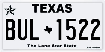 TX license plate BUL1522