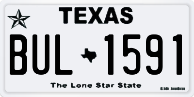 TX license plate BUL1591