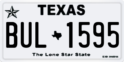 TX license plate BUL1595