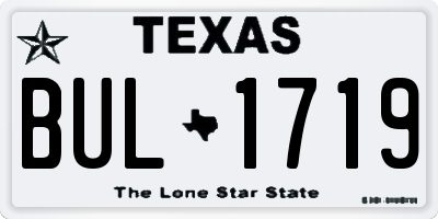 TX license plate BUL1719