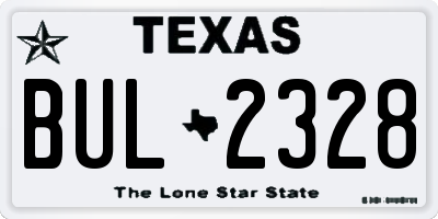 TX license plate BUL2328