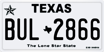 TX license plate BUL2866