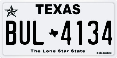 TX license plate BUL4134