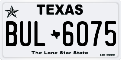 TX license plate BUL6075