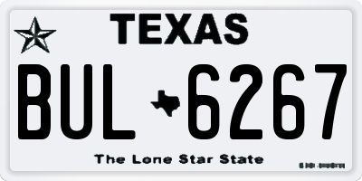 TX license plate BUL6267