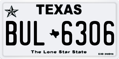 TX license plate BUL6306