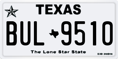 TX license plate BUL9510