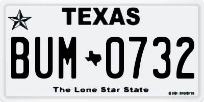 TX license plate BUM0732