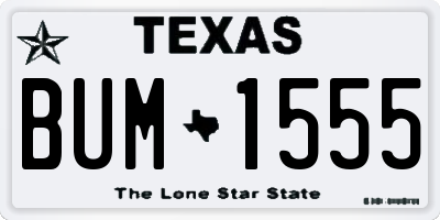 TX license plate BUM1555