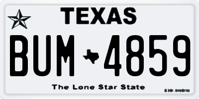 TX license plate BUM4859