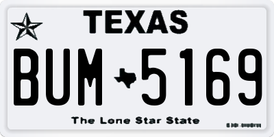 TX license plate BUM5169