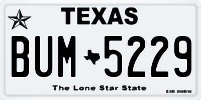 TX license plate BUM5229