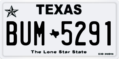 TX license plate BUM5291