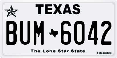 TX license plate BUM6042