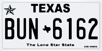 TX license plate BUN6162