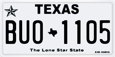 TX license plate BUO1105