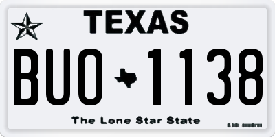 TX license plate BUO1138
