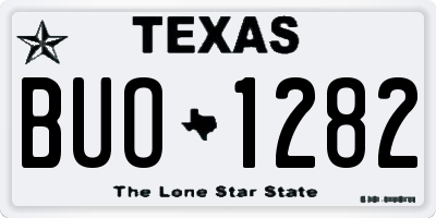 TX license plate BUO1282