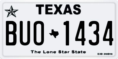 TX license plate BUO1434