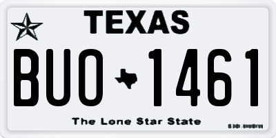 TX license plate BUO1461