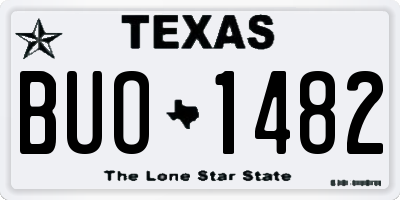 TX license plate BUO1482