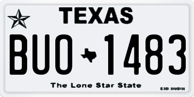 TX license plate BUO1483