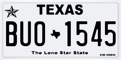 TX license plate BUO1545