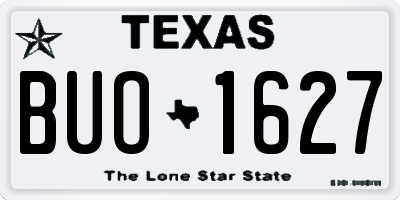 TX license plate BUO1627