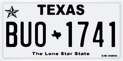 TX license plate BUO1741