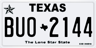 TX license plate BUO2144