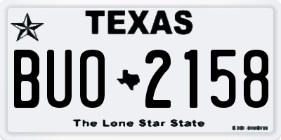 TX license plate BUO2158