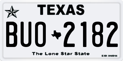 TX license plate BUO2182
