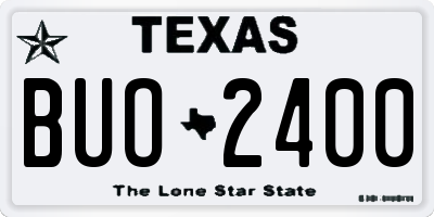 TX license plate BUO2400