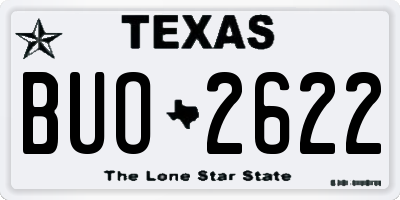 TX license plate BUO2622