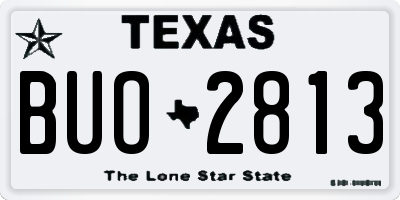 TX license plate BUO2813